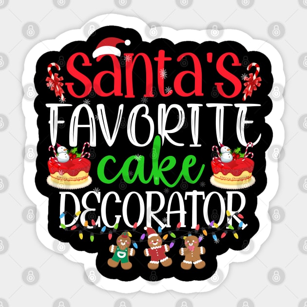 Santa's favorite cake decorator - a cake decorator design Sticker by FoxyDesigns95